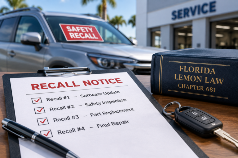 How Many Recalls Before Lemon Law Applies in Florida?