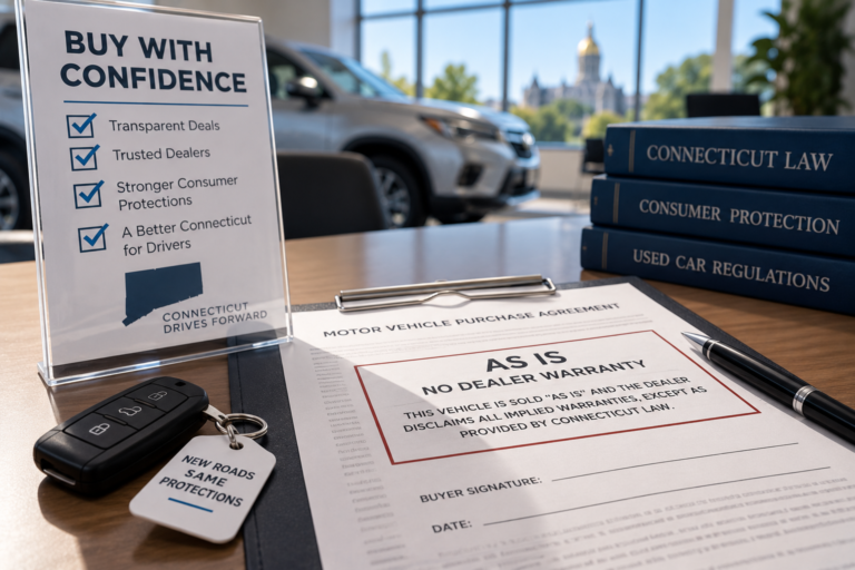 CT Used Car As Is Sales Rules, as of October 1, 2026