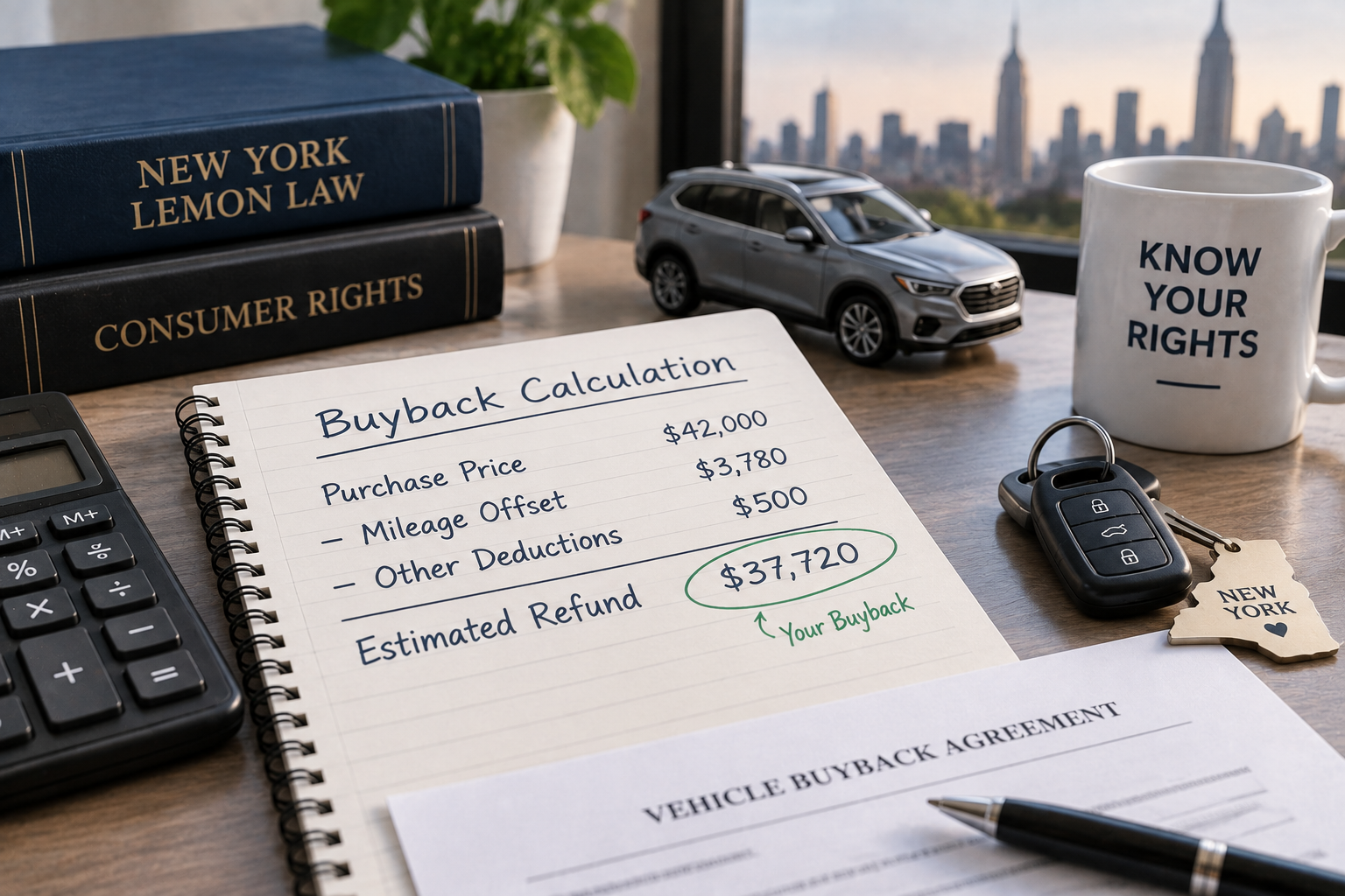 NY Lemon Law Refund Calculation: How the Buyback Math Works