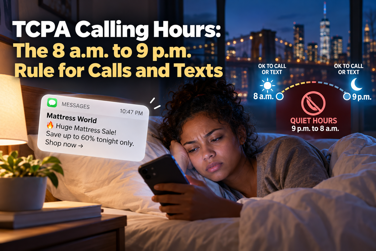 TCPA Calling Hours: The 8 a.m. to 9 p.m. Rule for Calls and Texts