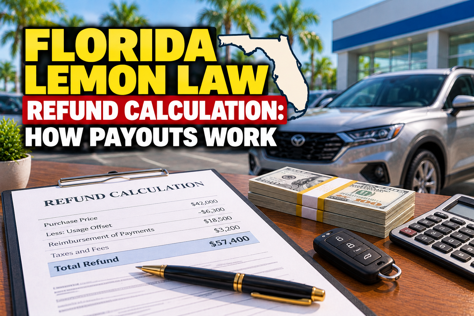 Florida Lemon Law Refund Calculation: How Payouts Work