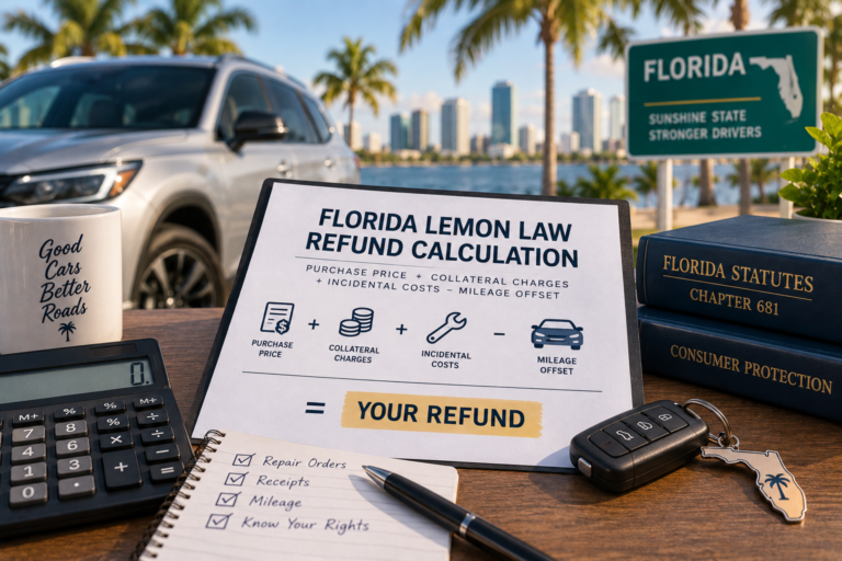 Florida Lemon Law Refund Calculation: How Payouts Work