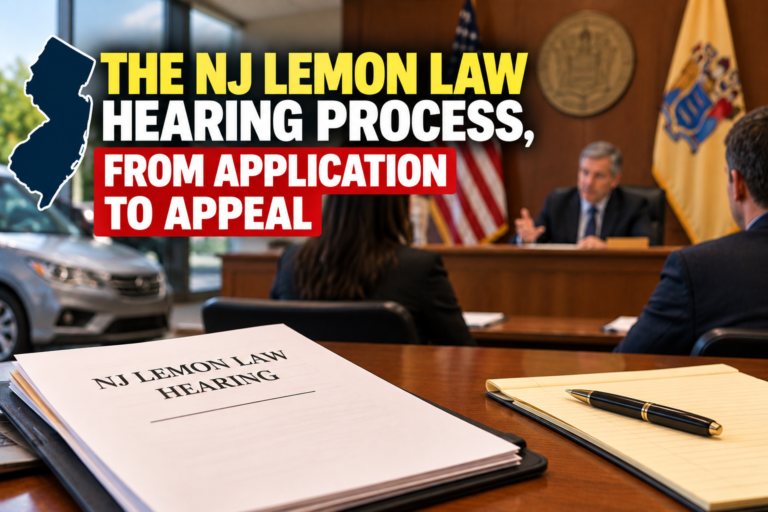 The NJ Lemon Law Hearing Process, From Application to Appeal
