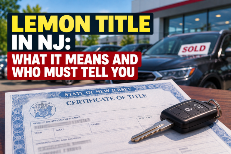 Lemon Title in NJ: What It Means and Who Must Tell You