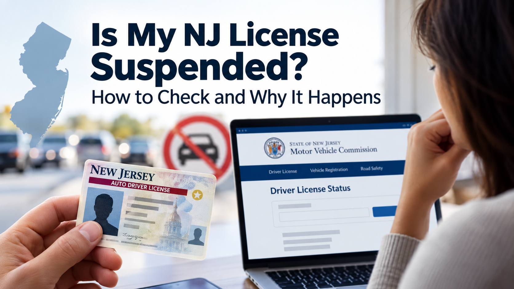 person checking if their license is suspended in new jersey